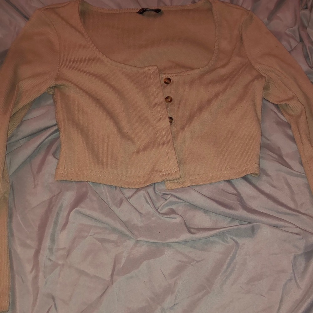 Crop top beige color